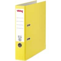 Viking Breed Ordner A4 75 mm Geel 2 Ringen PP (Polypropeen) Mat Staand