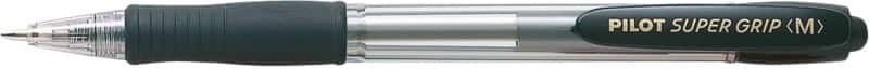 Pilot Super Grip Intrekbaar Balpen Zwart 0,4 mm Medium Kegelvormig Navulbaar