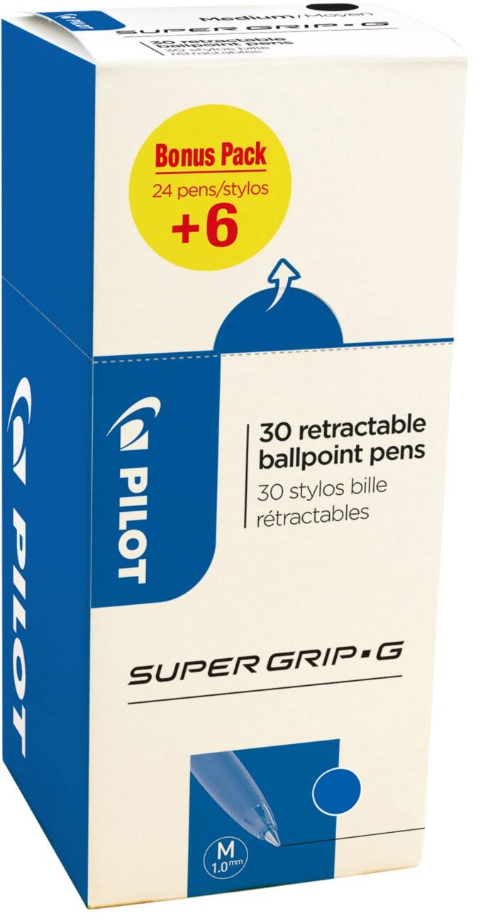 Pilot Super Grip G Balpen 0.3 mm Blauw 30 Stuks