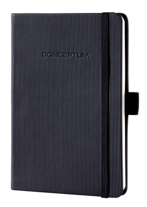 Sigel Conceptum Notitieboek A6 Geruit Gebonden Hardcover Zwart Geperforeerd 194 Pagina's 97 Vellen