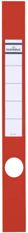 DURABLE ORDOFIX ordner-rugetiketten 40 mm rood 10 stuks