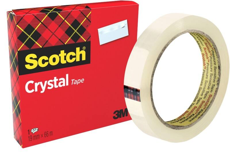 Scotch Plakband Scotch Crystal Clear 600 Transparant 19 mm (B) x 66 m (L) Cellulose