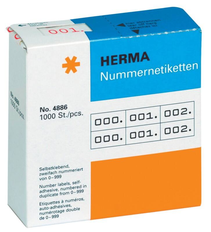 HERMA Etiketten 4886 Klevend Rood 10 x 22 mm  1000 Stuks