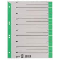 Leitz 1 tot 10 Tabbladen A4+ Groen 10 tabs Karton 6 Gaten 1652 100 Stuks