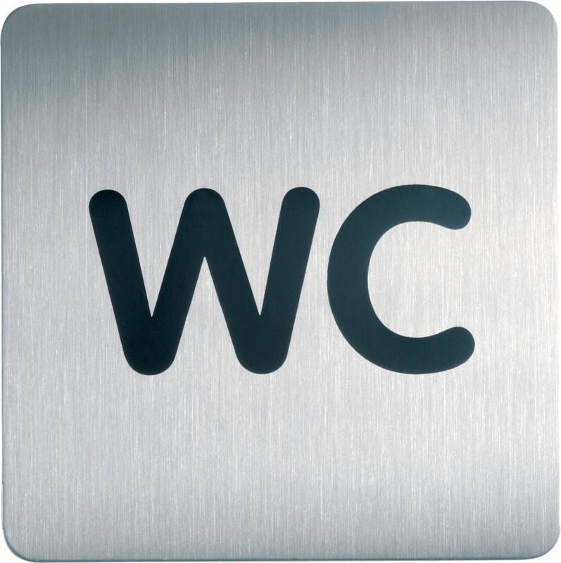 DURABLE picto Pictogram WC Zelfklevend RVS (Roestvrij staal) 15 x 15 cm