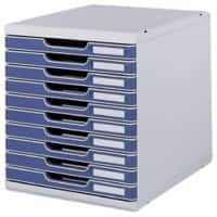 Exacompta MODULO Ladekastje Polyester Blauw, grijs 10 Lades 28,8 x 35 x 32 cm