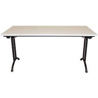Realspace Rechthoekige opvouwbare tafel met lichtgrijze Melamine Top en Zwarte Frame Standard 1800 x 800 x 750 mm