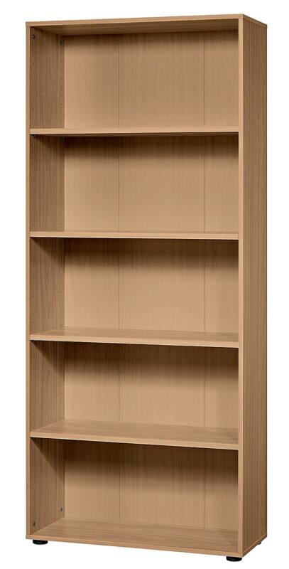 Hammerbacher Matrix Gemelamineerde spaanplaat Boekenkast 4 Planken 800 x 330 x 1.880 mm Bruin Beuken