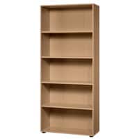 Hammerbacher Matrix Gemelamineerde spaanplaat Boekenkast 4 Planken 800 x 330 x 1.880 mm Bruin Beuken