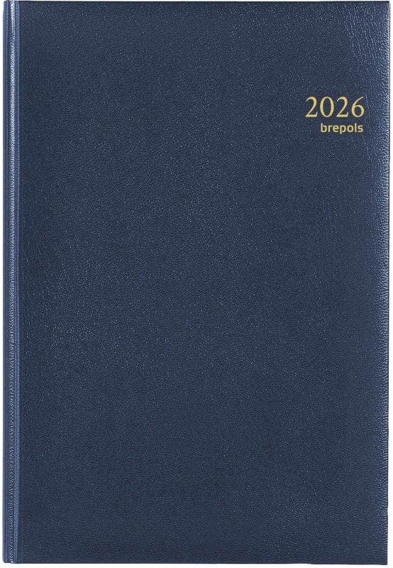 Brepols Omega Lima Agenda 2026 A4 1 Week per 2 pagina's Duits, Engels, Frans, Italiaans, Nederlands, Spaans Blauw 0,030,1256,06,6,0