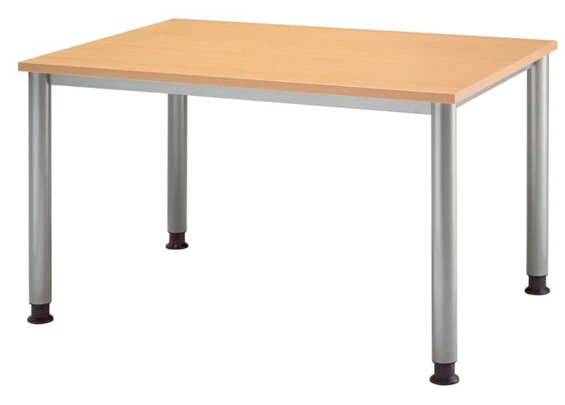 Hammerbacher Matrix Bureau Rechthoekig Beuken 4 voeten 1.200 (B) x 800 (D) x 760 (H) mm Aluminium, Hout, Kunststof, Spaanplaat