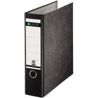 Leitz Soft Click Breed Ordner A4 80 mm Zwart 2 Ringen 1070 Wolkenmarmer Staand