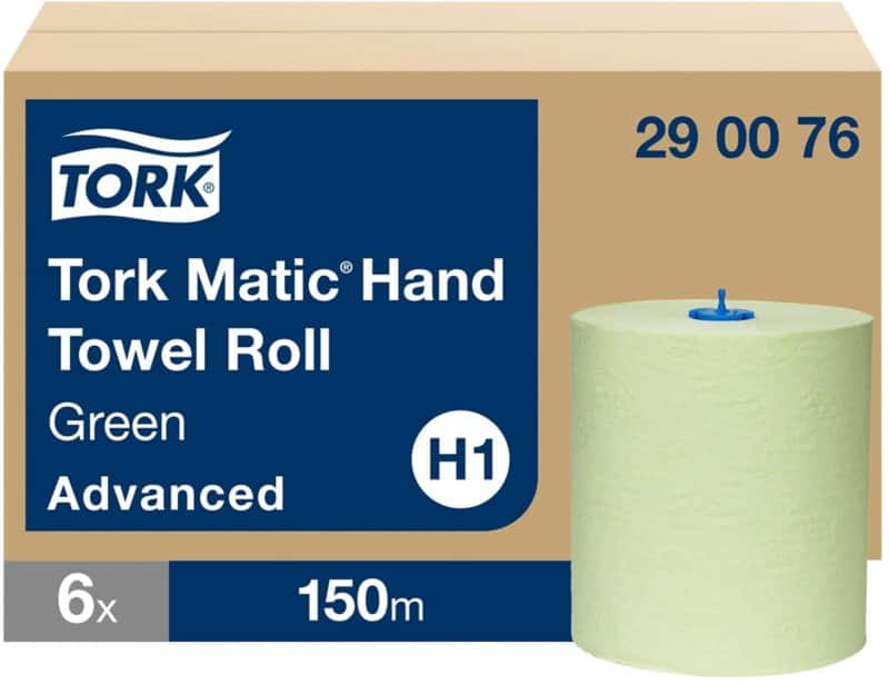 Tork Matic Advanced  Handdoek H1 Rol Groen 2-laags 0,588 m 290076 6 Rollen à 150 m