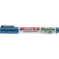 edding Ecoline 21 Permanent marker  Medium Ronde punt 1,5 - 3 mm Blauw Ja