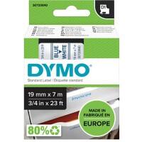 DYMO D1 S0720840 Lettertape 45804 Zelfklevend Blauw op Wit 19 mm x 7 m 7 m