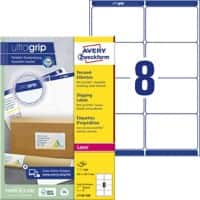 AVERY Zweckform Adresetiketten & Verzendetiketten L7165-100A4 Ultragrip Wit 99,1 x 67,7 mm 100 Vellen à 8 Etiketten