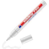 edding 750 Permanent Lakmarker Wit Medium Ronde punt 2 - 4 mm  Waterbestendig