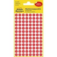 Avery Stickers 3010 Klevend Rood 4 Vellen à 104 Etiketten