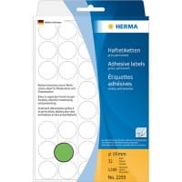 HERMA Markeringspunten 2255 Klevend Groen 19 x 19 mm  32 Vellen à 40 Etiketten
