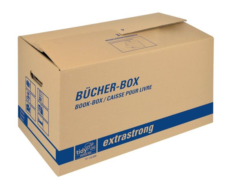 tidyPac BOOK-BOX extrastrong Verhuisdoos Karton 300 (B) x 580 (D) x 340 (H) mm Bruin 5 Stuks