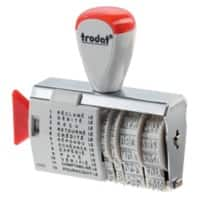 Trodat Classic 1117 (FR) Tekst-Datum stempel Rood, grijs 8 x 2 x 7 cm