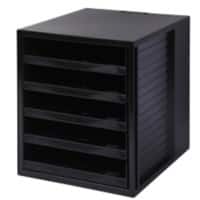 HAN Ladesysteem Kunststof, PS (Polystyreen) Zwart 5 Lades 27,5 x 33 x 32 cm