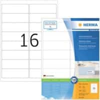 HERMA Etiketten 4267 Klevend A4 Wit 99,1 x 33,8 mm  100 Vellen à 16 Etiketten