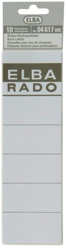 ELBA Ordnerrugetiketten Wit 10 Stuks 5,9 x 19 cm