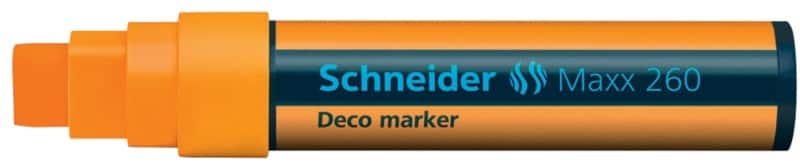 Schneider Maxx 260 Krijtmarker Oranje Breed Beitelpunt 15 mm