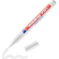 edding 751 Permanent Lakmarker Wit Fijn Ronde punt 1 - 2 mm  Waterbestendig