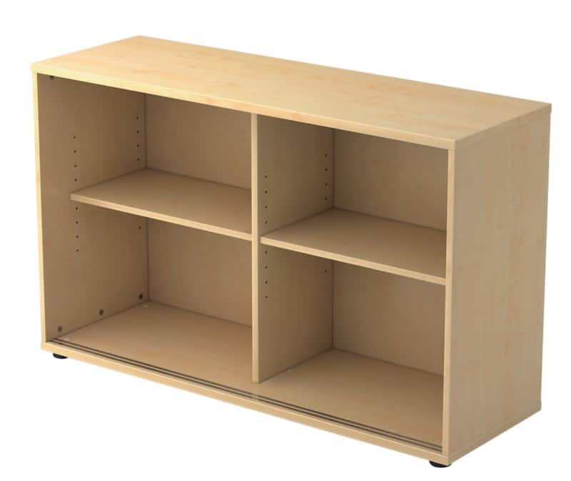 Hammerbacher Matrix Schuifdeurenkast Gemelamineerde spaanplaat 1 Plank 1.200 x 400 x 748 mm Ahorn Bruin