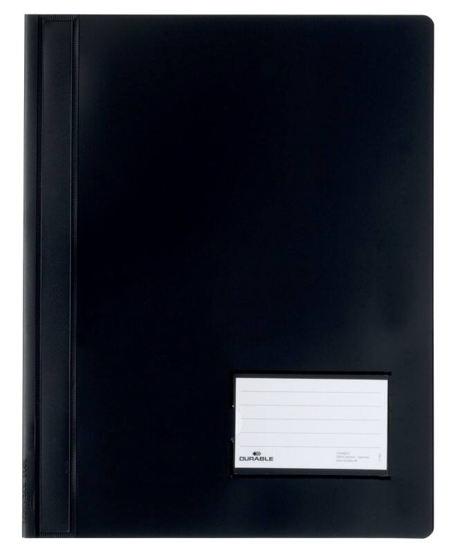 DURABLE Snelhechters Duralux A4 Transparant zwart Polyvinylchloride (PVC) 28 x 31 cm