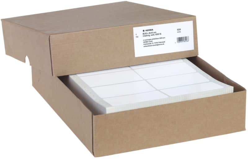 HERMA Etiketten 8226 Klevend Wit 88,9 x 48,4 mm  6000 Stuks