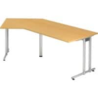 Hammerbacher Bureau Matrix Beuken 2.100 x 1.130 x 720 mm