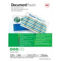 GBC Document Lamineerhoezen A6 Glanzend 125 micron (2 x 125) Transparant 100 Stuks