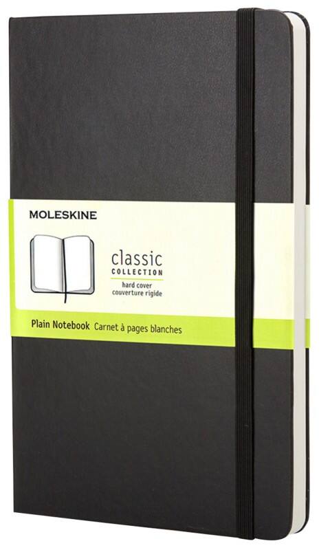 Moleskine Notitieboek A5 Blanco Gebonden Harde rug Zwart Niet geperforeerd 240 Pagina's