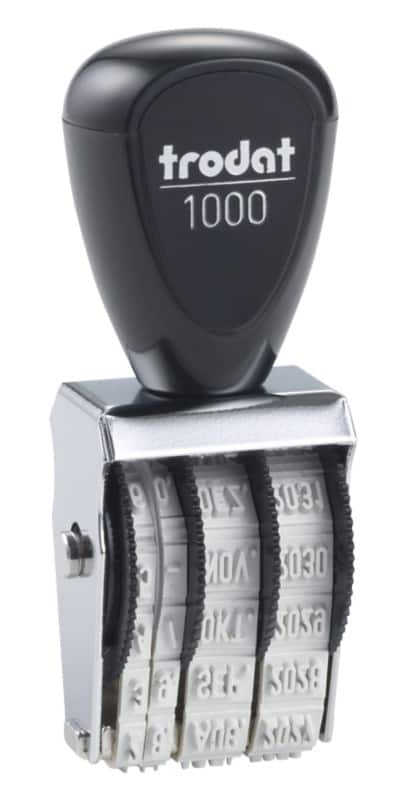 Trodat Classic 1000 Tekst-datum stempel Zilver