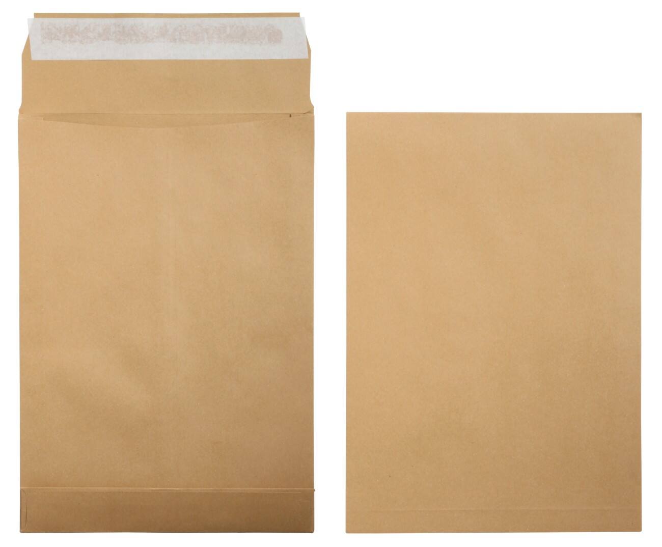 Office Depot Zak- enveloppen Niet standaard 120 g/m² Bruin Zonder Venster Kleefstrip 250 x 350 mm 25 Stuks