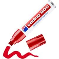 edding 800 Permanent marker Extra breed Beitelpunt 12 mm Rood Navulbaar