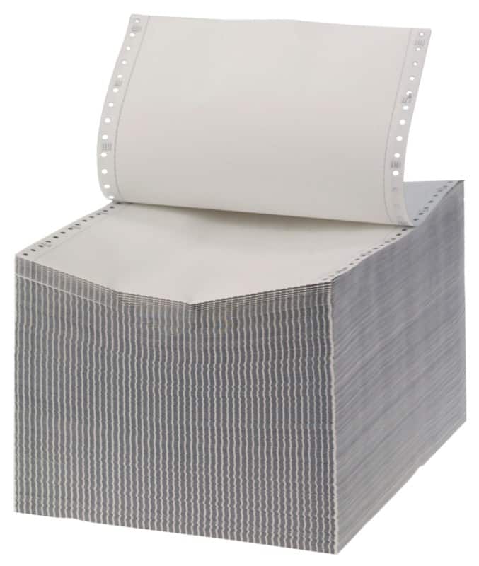Computer-kettingpapier A4 Geperforeerd 53 g/m², 56 g/m², 57 g/m² Wit 500 Vellen