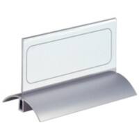 DURABLE Tafelnaambord 820119 Transparant Acryl, Aluminium Tweezijdig 15 x 6,1 cm 2 Stuks
