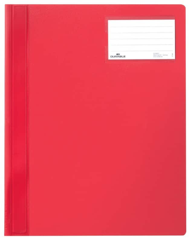 DURABLE Snelhechters Opaak A4 Rood Polyvinylchloride (PVC) Transparante voorpagina 28 x 32,8 cm