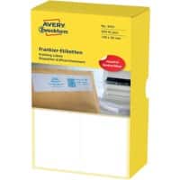 Avery Frankeeretiketten 3441 Klevend Wit 128 x 38 mm 250 Vellen à 2 Etiketten