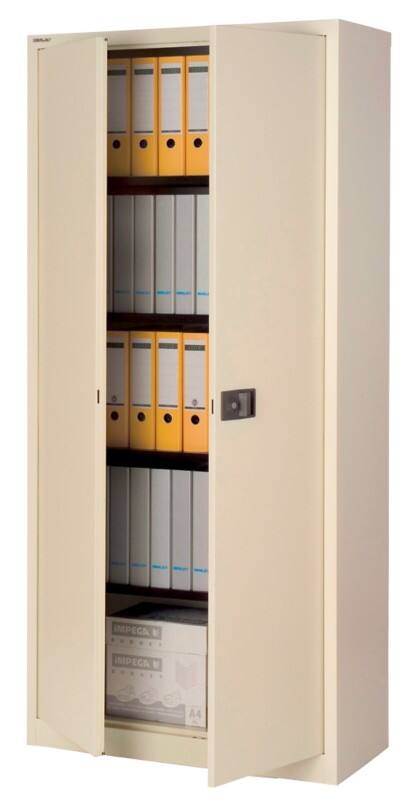 Bisley Universal Draaideurkast Staal 4 Planken Afsluitbaar 914 x 400 x 1.950 mm Beige