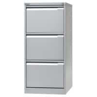 Bisley Hangmappenladenkast 3 Lades laden Zilvergrijs 470 x 622 x 1.016 mm
