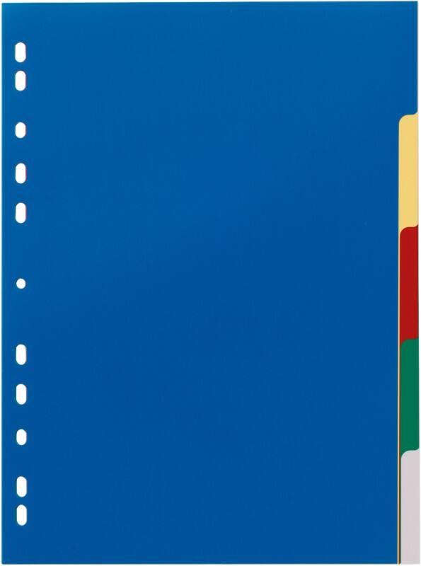 DURABLE Blanco tabbladen A4 Kleurenassortiment 5 tabs PP (Polypropeen) 11 Gaten 6730