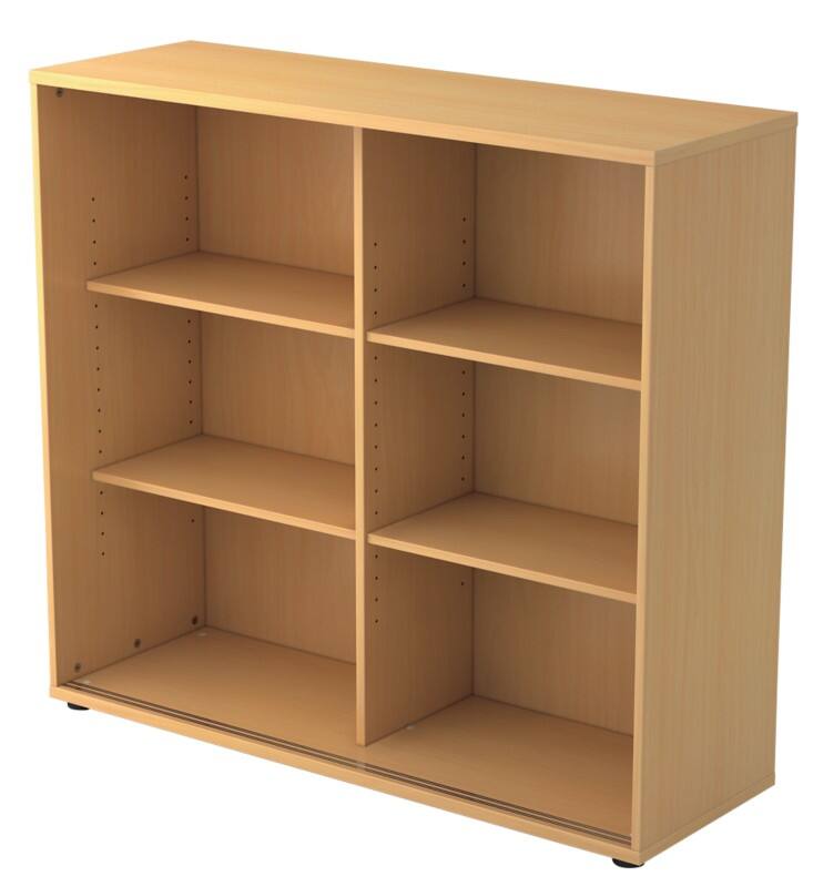 Hammerbacher Matrix Schuifdeurenkast Gemelamineerde spaanplaat 2 Planken 1.200 x 400 x 1.100 mm Beuken Bruin