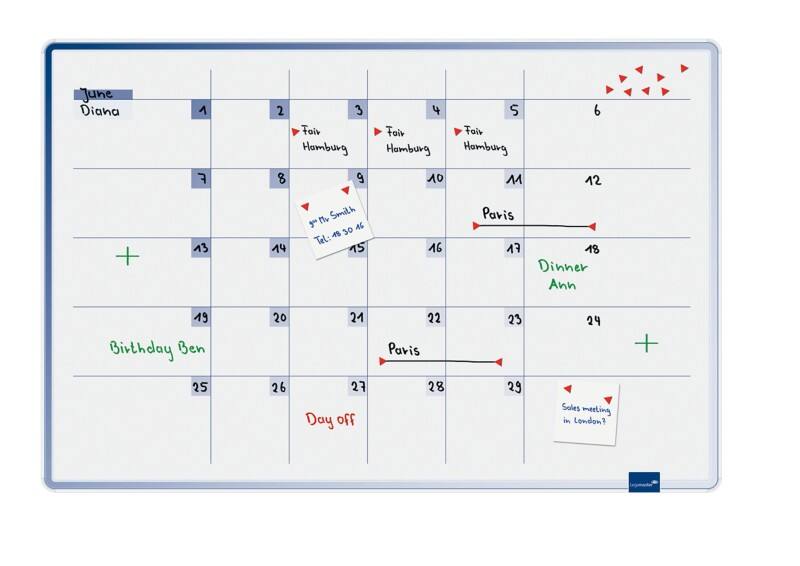 Legamaster magnetische maandplanner Accents wit 90 x 60 cm