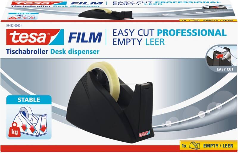 tesa Plakbandhouder tesafilm Easy Cut Professional Zwart 25 mm (B) x 66 m (L)