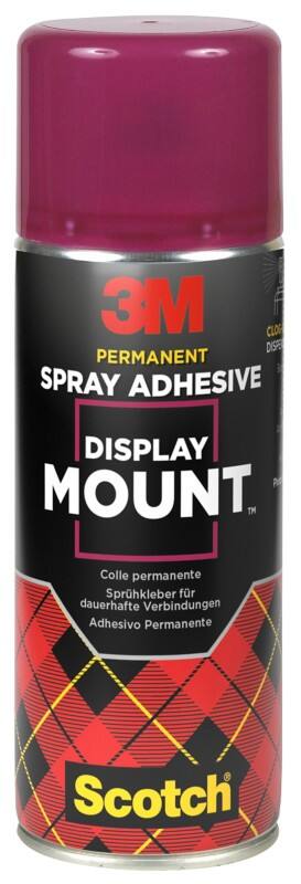 3M Scotch DisplayMount Lijmspray Transparant Voor permanente verbindingen 400 ml